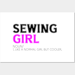 sewing girl Posters and Art